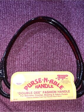 VTG Accento Craft Purse-N-Able "Double Dee" Macrame Crochet Purse Handle